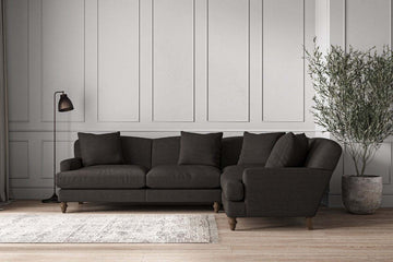 Deni Large Right Hand Corner Sofa - Brera Linen Espresso