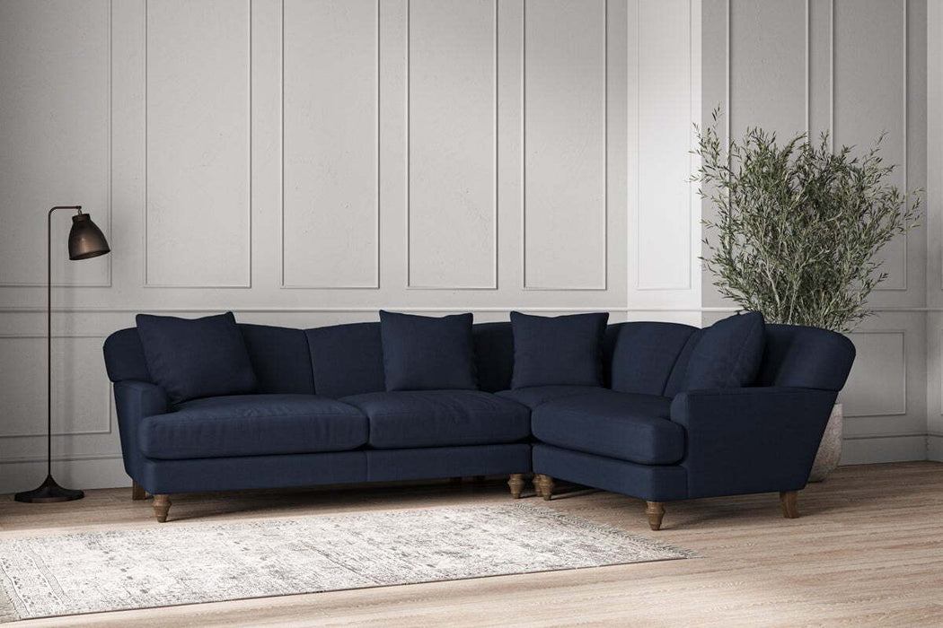 Deni Large Right Hand Corner Sofa - Brera Linen Indigo