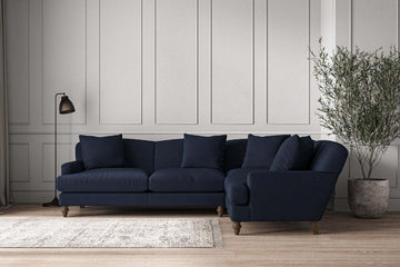 Deni Large Right Hand Corner Sofa - Brera Linen Indigo
