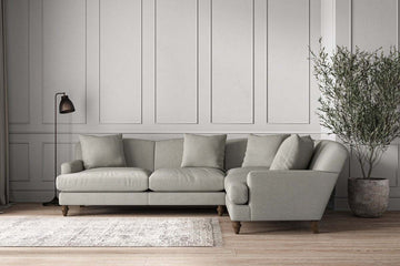 Deni Large Right Hand Corner Sofa - Brera Linen Smoke