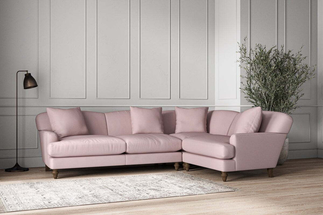 Deni Large Right Hand Corner Sofa - Recycled Cotton Lavender