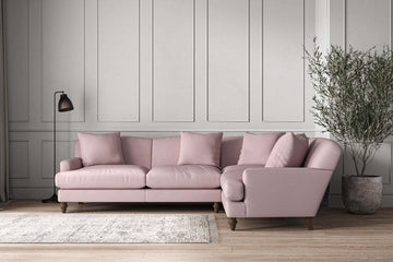 Deni Large Right Hand Corner Sofa - Recycled Cotton Lavender
