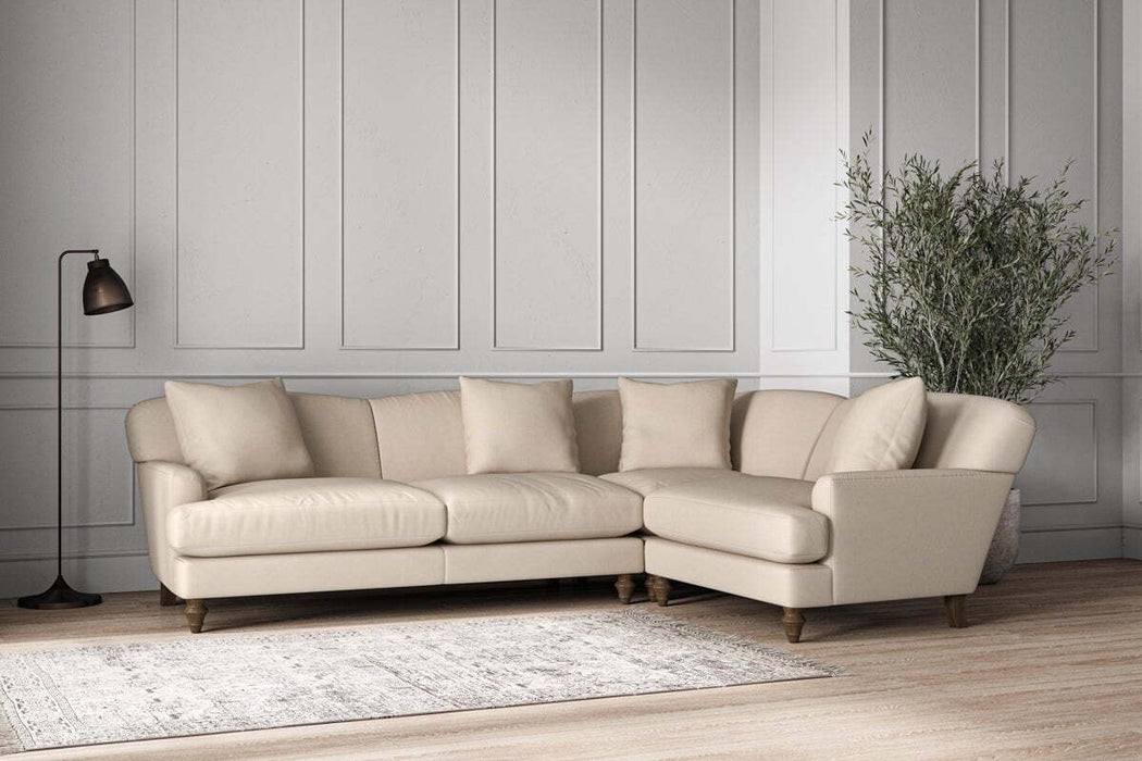 Deni Large Right Hand Corner Sofa - Recycled Cotton Natural