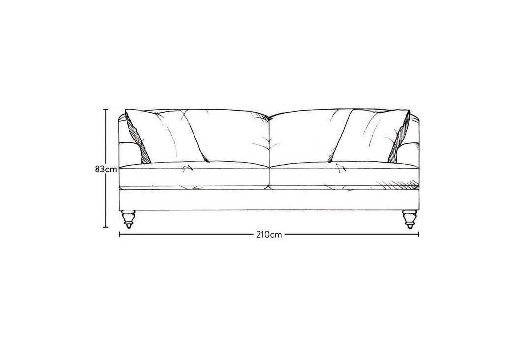 Deni Large Sofa - Brera Linen Chestnut