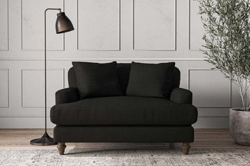 Deni Love Seat - Brera Linen Charcoal