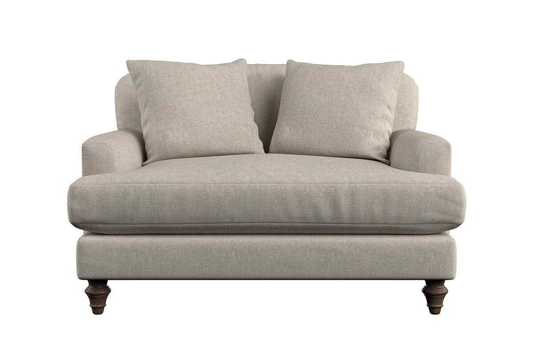 Deni Love Seat - Brera Linen Chestnut