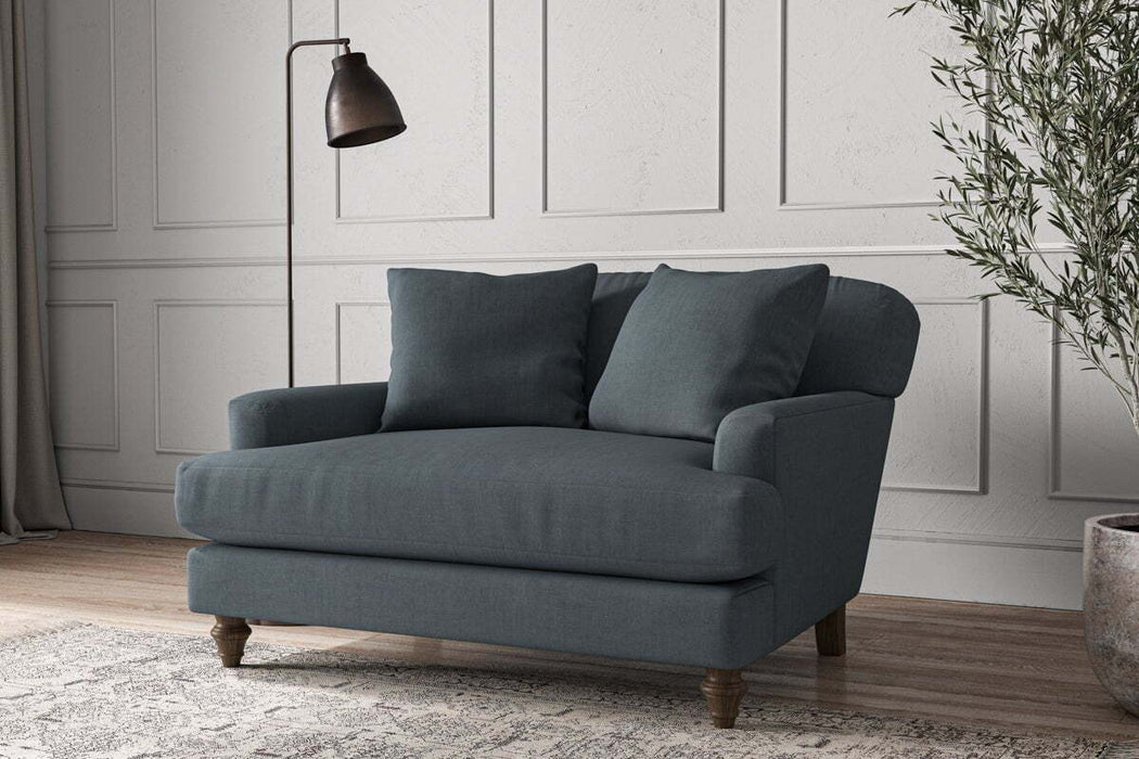 Deni Love Seat - Brera Linen Dusk