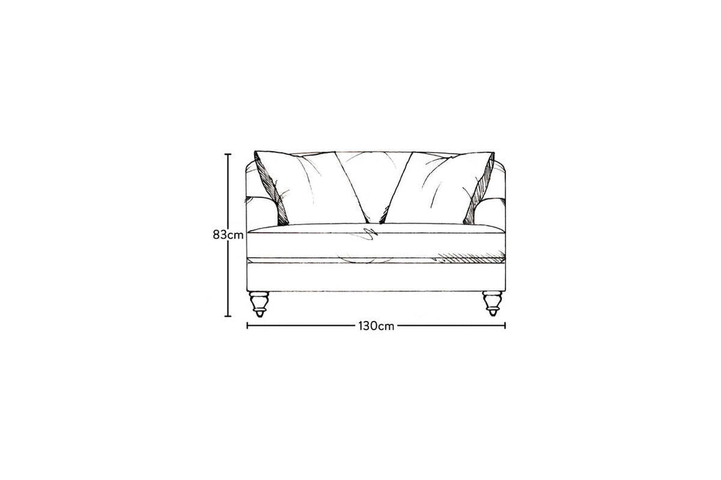Deni Love Seat - Brera Linen Dusk