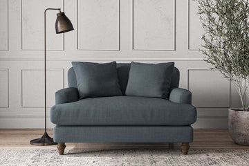 Deni Love Seat - Brera Linen Dusk