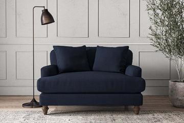 Deni Love Seat - Brera Linen Indigo