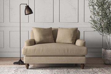 Deni Love Seat - Brera Linen Pebble