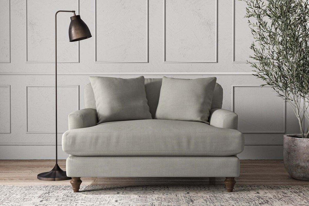 Deni Love Seat - Brera Linen Smoke