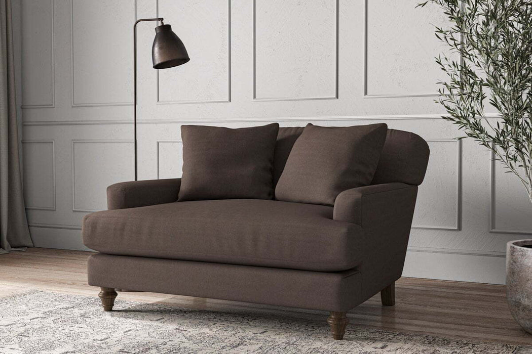 Deni Love Seat - Recycled Cotton Mocha