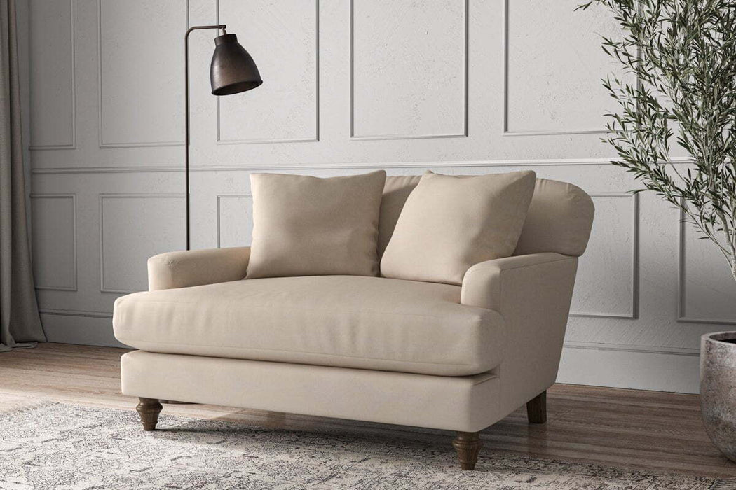Deni Love Seat - Recycled Cotton Natural