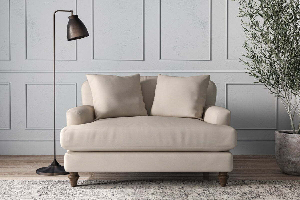 Deni Love Seat - Recycled Cotton Natural