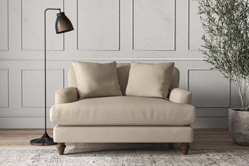 Deni Love Seat - Recycled Cotton Stone