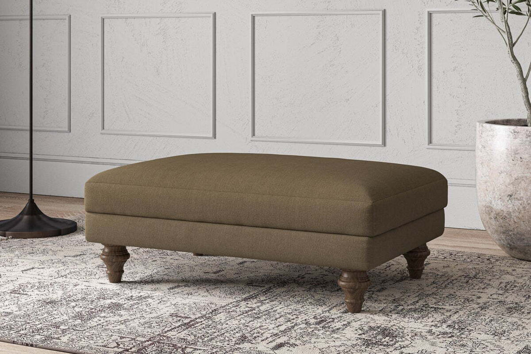 Deni Medium Footstool - Brera Linen Chestnut