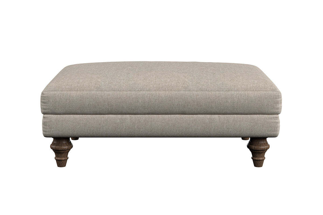 Deni Medium Footstool - Brera Linen Granite