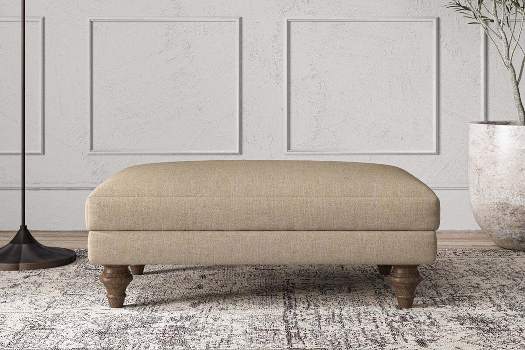 Deni Medium Footstool - Brera Linen Pebble