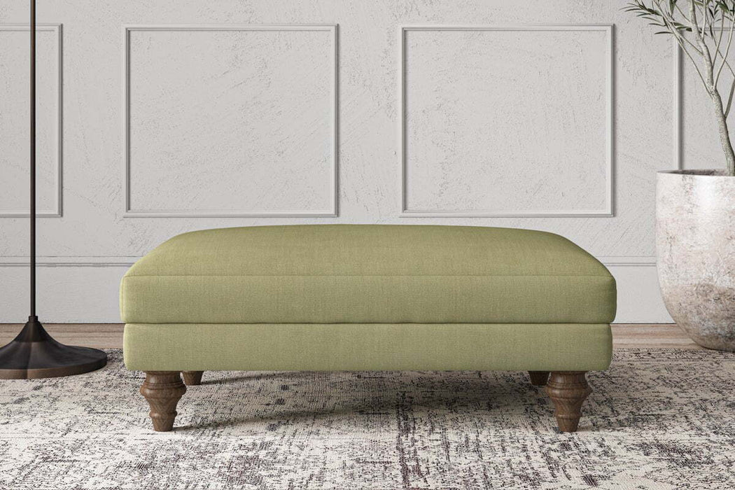 Deni Medium Footstool - Brera Linen Sage