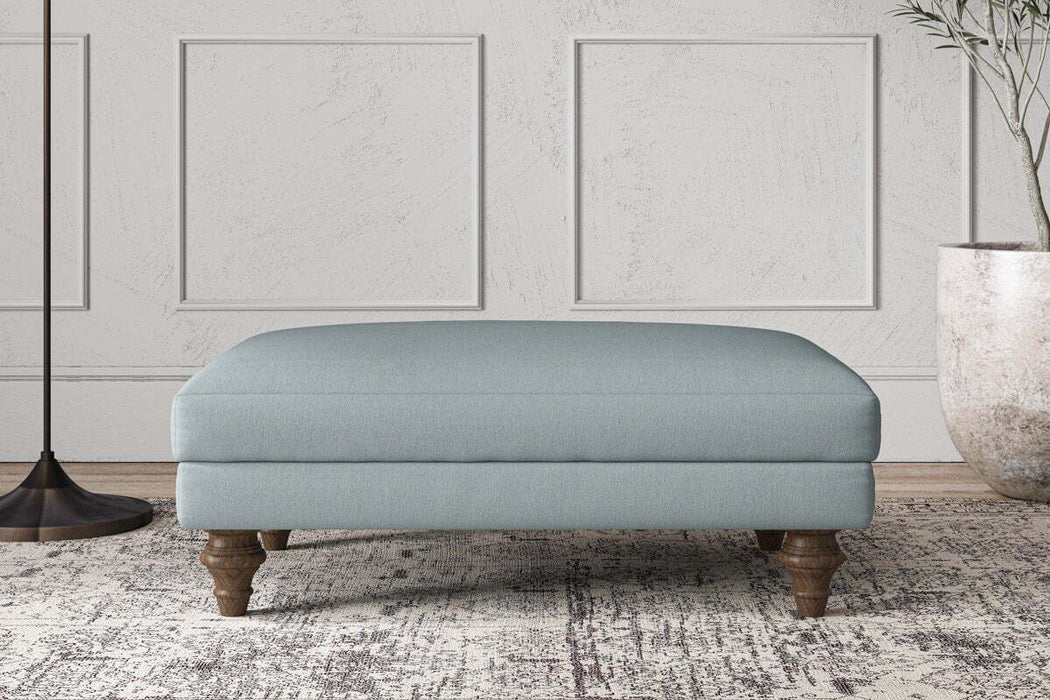 Deni Medium Footstool - Recycled Cotton Horizon