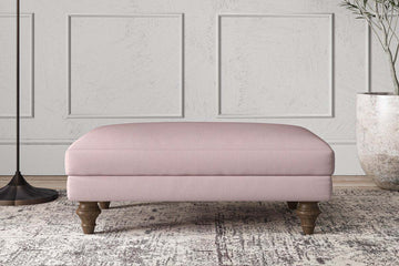Deni Medium Footstool - Recycled Cotton Lavender