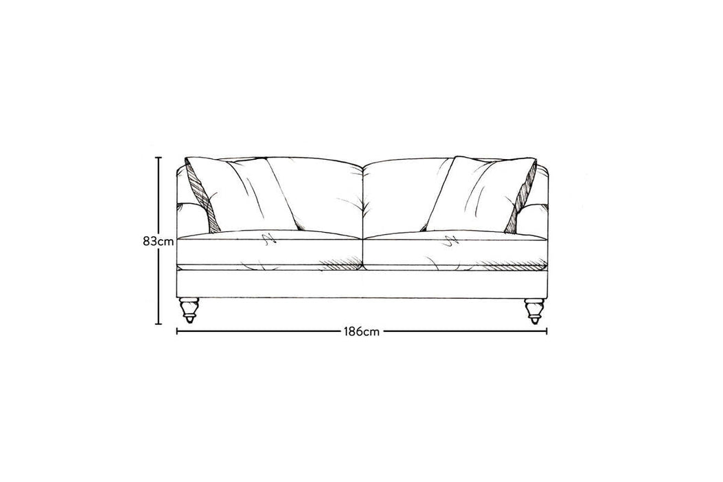Deni Medium Sofa - Recycled Cotton Navy