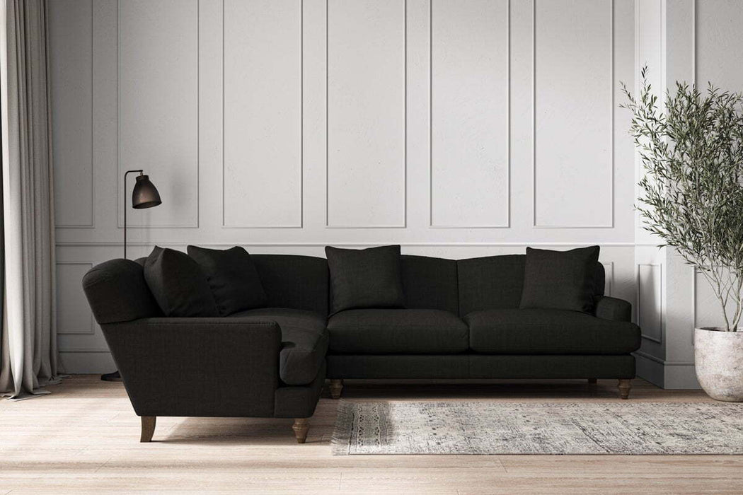Deni Super Grand Left Hand Corner Sofa - Brera Linen Charcoal