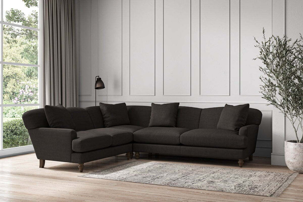 Deni Super Grand Left Hand Corner Sofa - Brera Linen Espresso