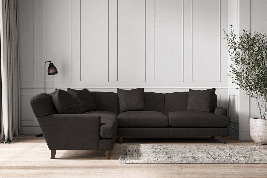 Deni Super Grand Left Hand Corner Sofa - Brera Linen Espresso
