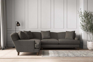 Deni Super Grand Left Hand Corner Sofa - Brera Linen Granite