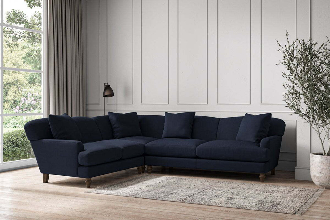 Deni Super Grand Left Hand Corner Sofa - Brera Linen Indigo