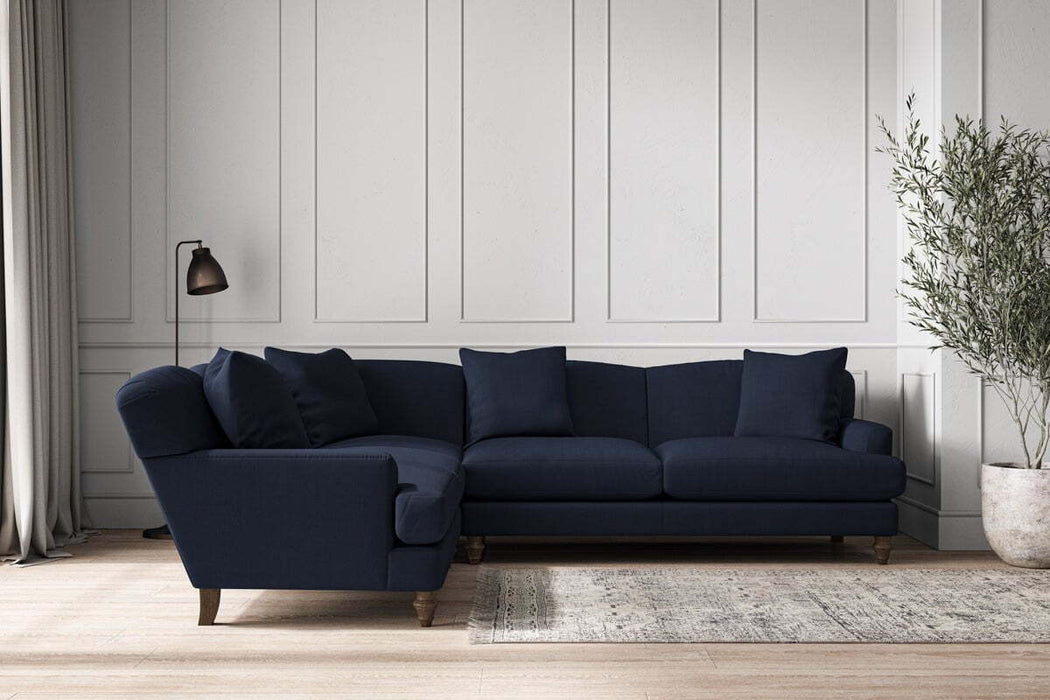 Deni Super Grand Left Hand Corner Sofa - Brera Linen Indigo