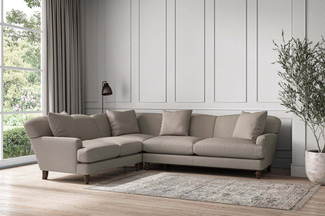 Deni Super Grand Left Hand Corner Sofa - Recycled Cotton Flax