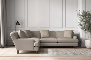 Deni Super Grand Left Hand Corner Sofa - Recycled Cotton Flax