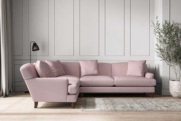 Deni Super Grand Left Hand Corner Sofa - Recycled Cotton Lavender
