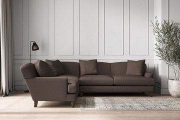 Deni Super Grand Left Hand Corner Sofa - Recycled Cotton Mocha