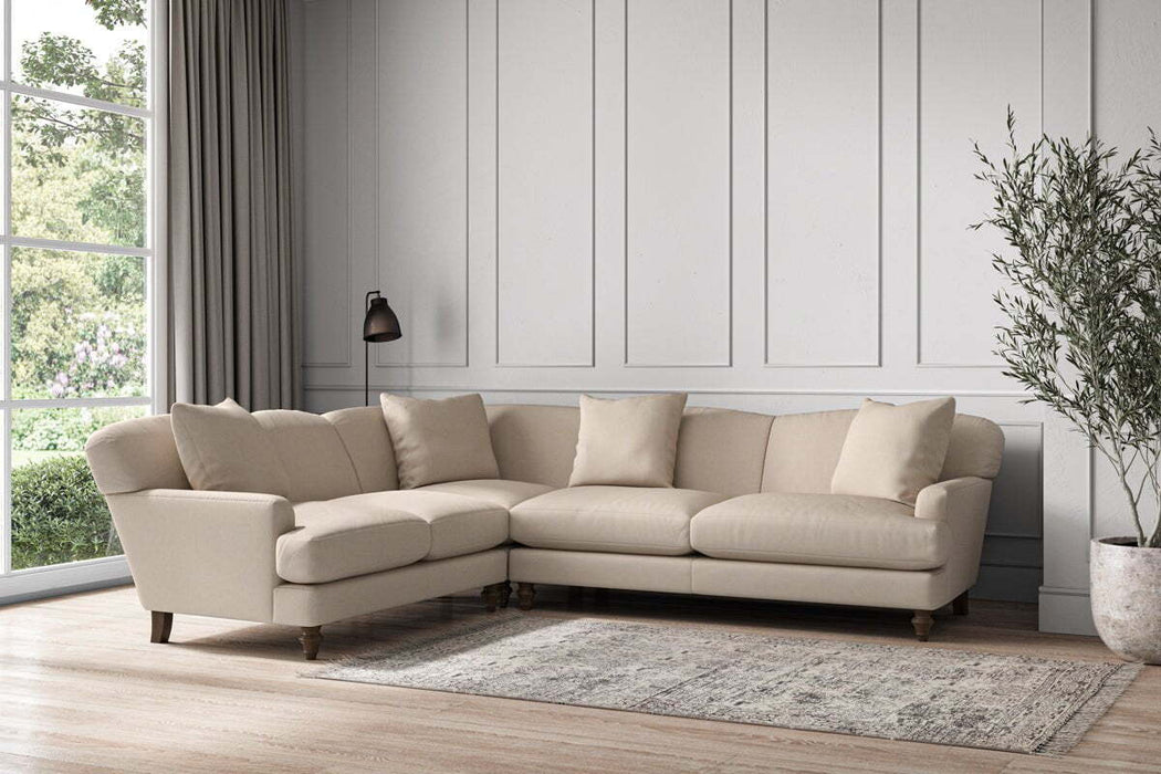 Deni Super Grand Left Hand Corner Sofa - Recycled Cotton Natural