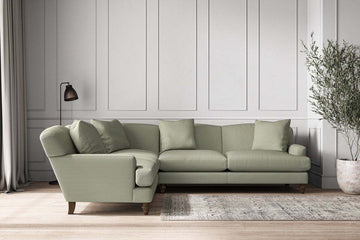 Deni Super Grand Left Hand Corner Sofa - Recycled Cotton Seaspray