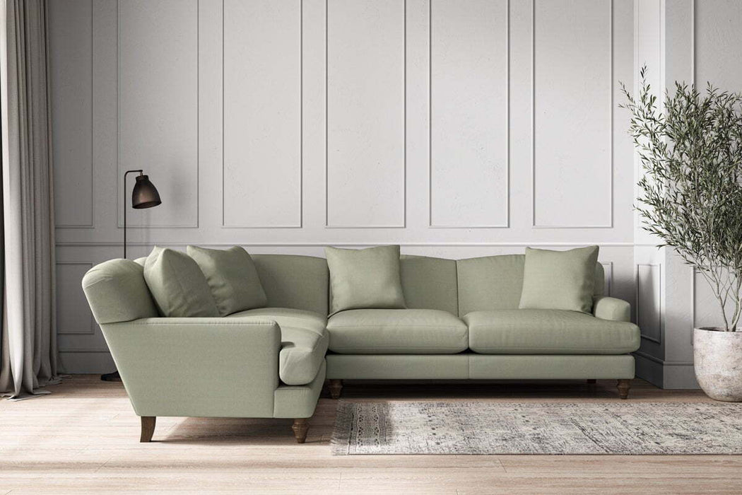 Deni Super Grand Left Hand Corner Sofa - Recycled Cotton Seaspray