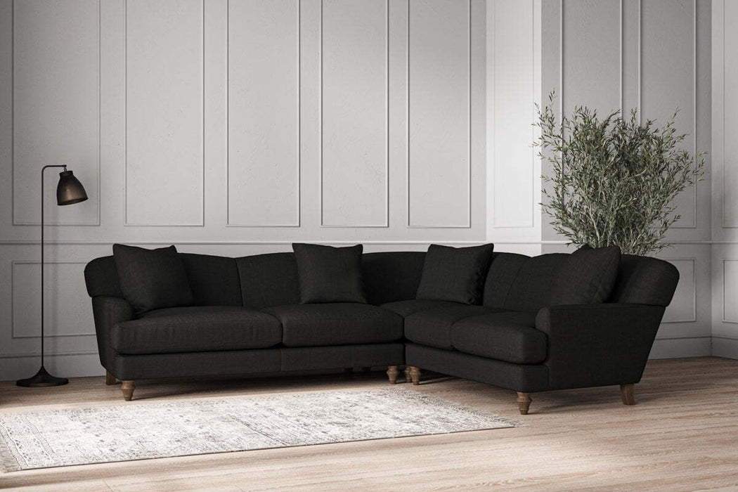 Deni Super Grand Right Hand Corner Sofa - Brera Linen Charcoal