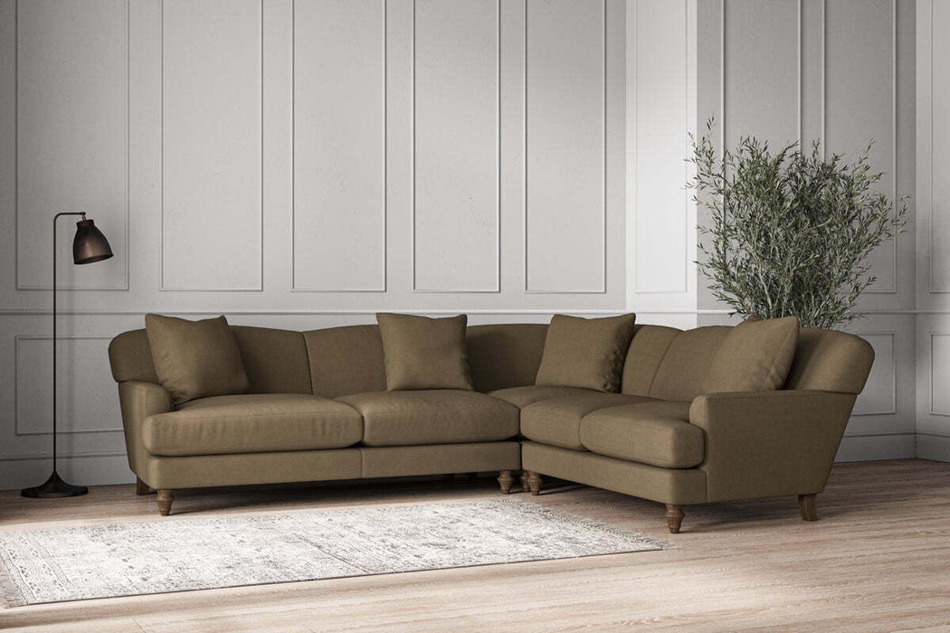 Deni Super Grand Right Hand Corner Sofa - Brera Linen Chestnut