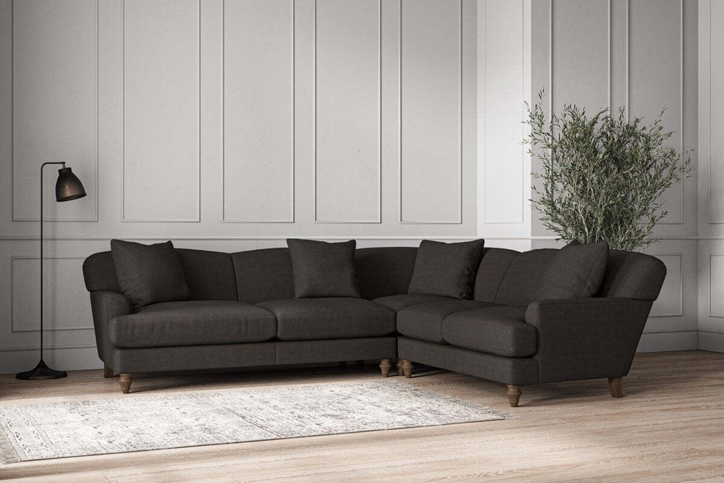 Deni Super Grand Right Hand Corner Sofa - Brera Linen Espresso