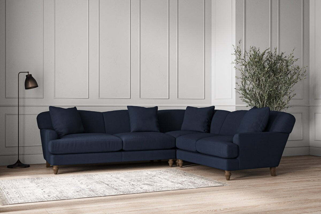 Deni Super Grand Right Hand Corner Sofa - Brera Linen Indigo