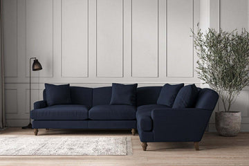Deni Super Grand Right Hand Corner Sofa - Brera Linen Indigo
