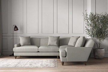 Deni Super Grand Right Hand Corner Sofa - Brera Linen Smoke