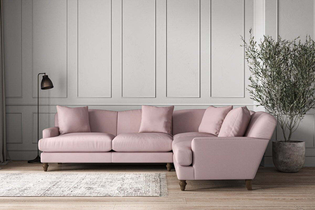 Deni Super Grand Right Hand Corner Sofa - Recycled Cotton Lavender