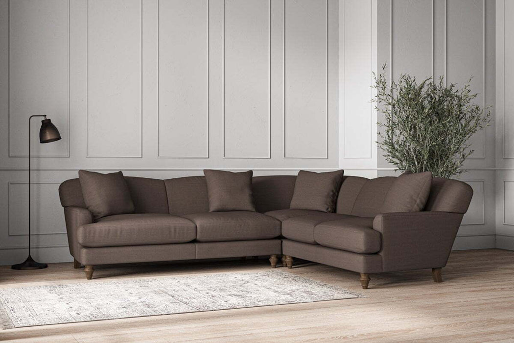 Deni Super Grand Right Hand Corner Sofa - Recycled Cotton Mocha