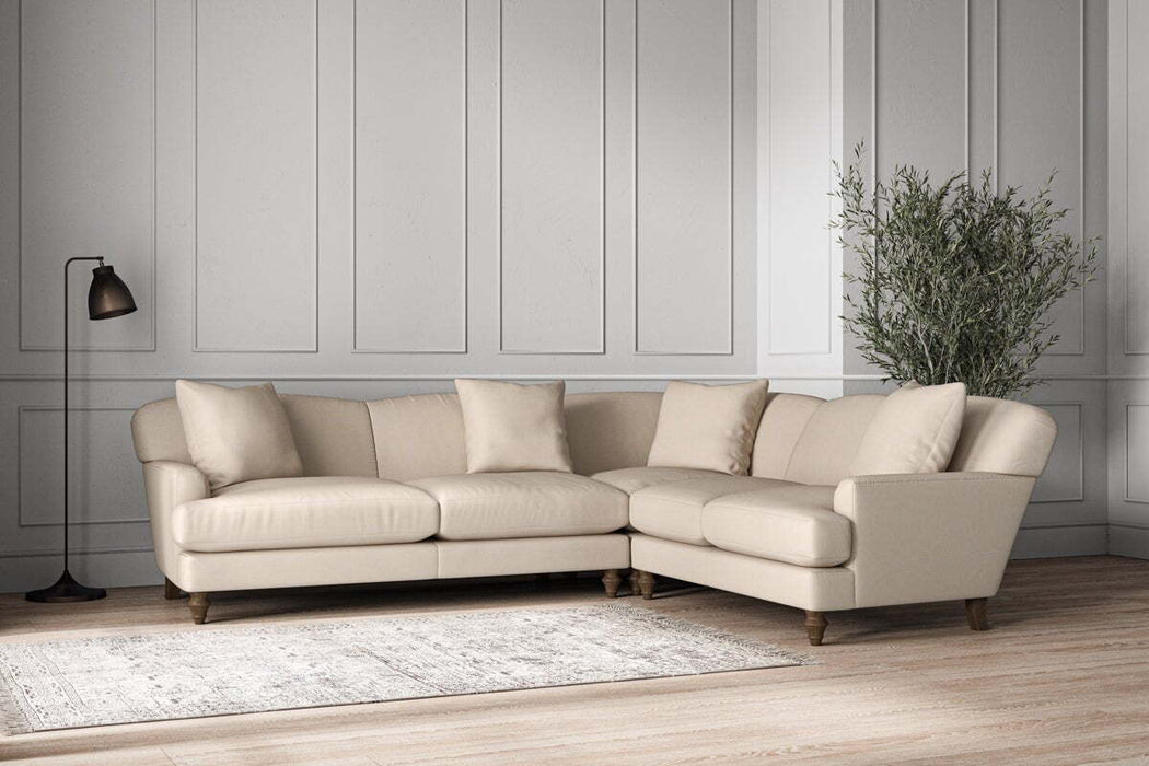 Deni Super Grand Right Hand Corner Sofa - Recycled Cotton Natural