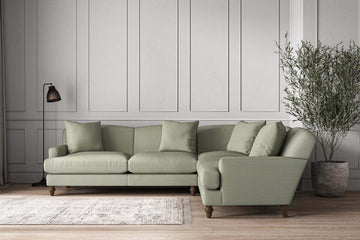 Deni Super Grand Right Hand Corner Sofa - Recycled Cotton Seaspray